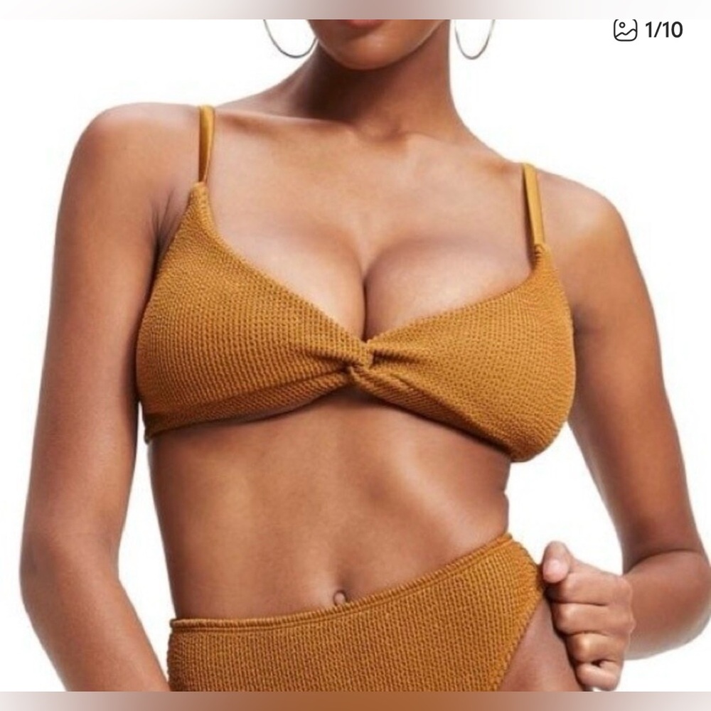 Good American Always Fits Twist Bikini Top New With Tags - Picture 2 of 9